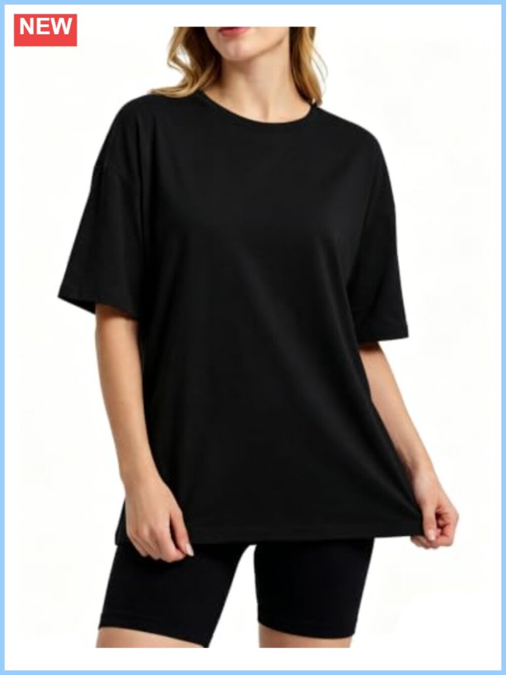 Oversized Crew Neck T-Shirt Soft Stretch Bamboo Blend